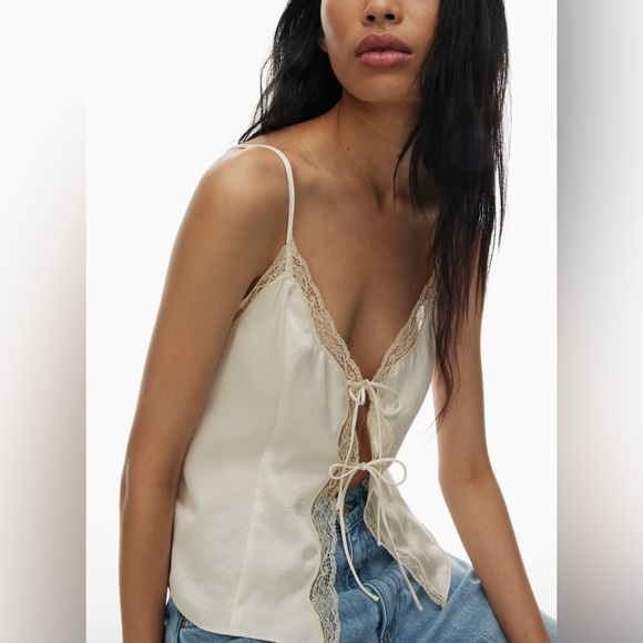 Aritzia Canary Satin Camisole - Picture 3 of 5